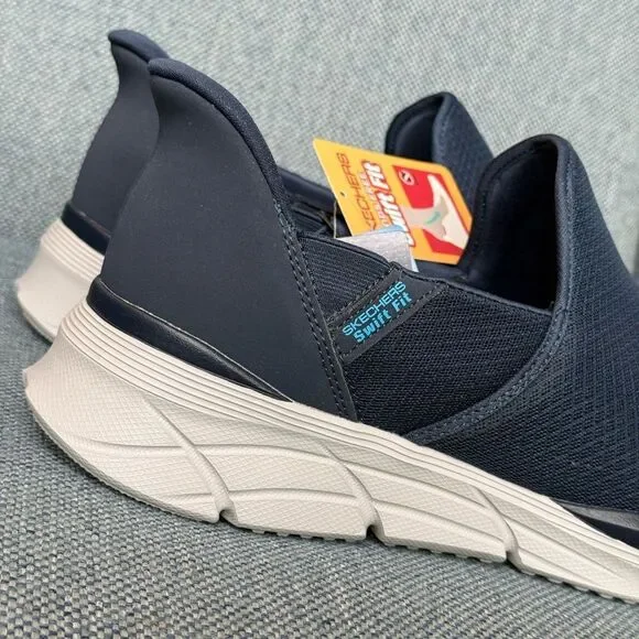 Skechers Men's Navy Equalizer 4.0 Hands Free Swift Fit Slip-On Shoes size 12